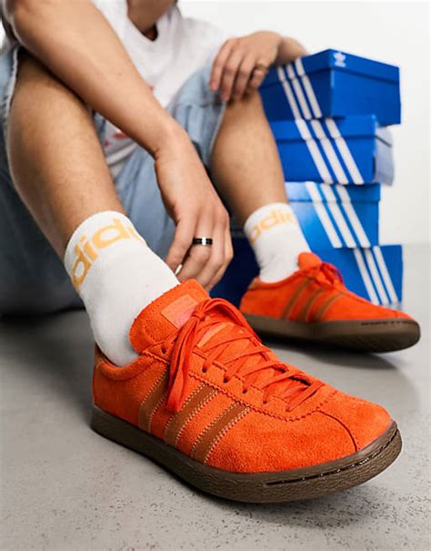 adidas Originals Tobacco Gruen trainers in orange